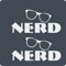 1 Nerd-Aufkleber zur Dekoration von Wänden, Glasprodukten, Fliesen und allen anderen glatten Oberflächen