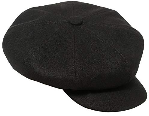 Sterkowski Wolle Gavroche 8/4 Ballonmütze 60 cm Schwarz