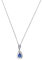 Amor Kette mit Anhänger 925 Sterling Silber Damen Halsschmuck, mit Zirkonia synth, 45 cm, Blau, Kommt in Schmuck Geschenk Box