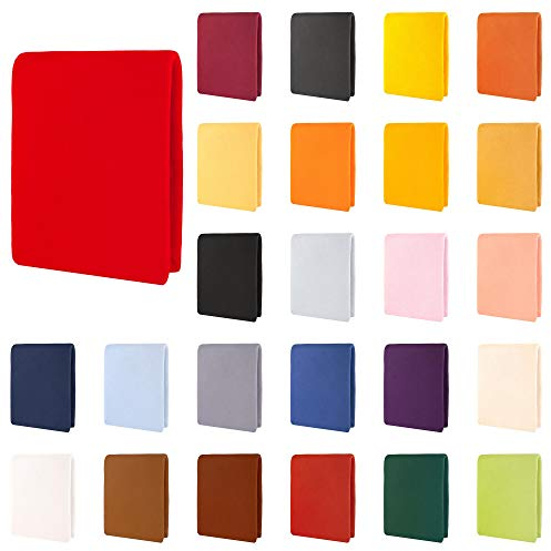 CelinaTex Aqua Wasserbett Boxspringbett Spannbettlaken 200x220-220x240 cm rot Baumwolle Bettlaken Elastan
