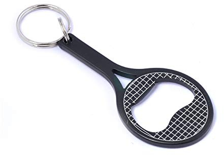 munkees Porte-clés avec décapsuleur en forme de raquette de tennis, noir, 34058