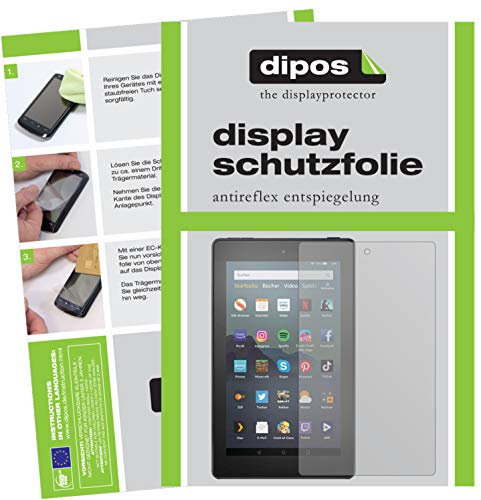 dipos I 2X Protector de Pantalla Mate Compatible con Amazon Fire 7 Tablet (2019) pelicula Protectora