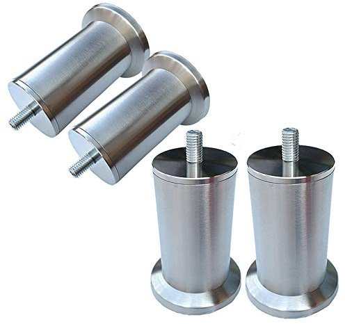 ZH-1 Metall Stahl Möbelbein Sofabeine 4er Set für Couch Füße Schrank Couchtisch Beistelltisch Beine Ersatz M8 Bolt (3cm-73cm Höhe)