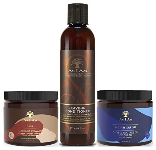 As I Am Coconut Co Wash 454g, lassen Sie es in Conditioner 237ml & Dry und Itch Co Wash 454G