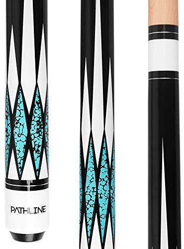 Pathline Billard-Queue-Stick – 147,3 cm kanadischer Ahornholz, professioneller Billardstock (4 Farben, 510 g, 538 g, 567 g, 595 g) (A Blue 595 g)