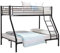 Panana Black Triple Bunk Beds Metal Bunk Bed Frame with Ladder Steady Metal Slats for Kids Adult Twins