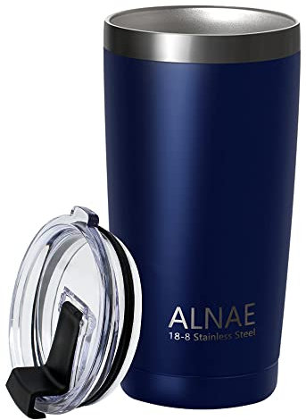 / タンブラー ふた付き 真空断熱 600ml 水筒 マグボトル コーヒーカップ 二重構造 保温保冷 直飲み 大容量 ビール コーヒー 直接ドリップ ネイビー