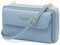 HNOOM Sac Téléphone Portable Femme Portefeuille en PU Cuir Sacs Bandoulière Femme Pochette Téléphone Portable Petit Sac à Bandoulière pour Téléphone avec Porte Carte, Bandoulière (Bleu)