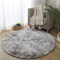 Calore Teppiche Runde Schlafzimmer Teppiche Wohnzimmer Teppich Flauschig Waschbar Indoor Bodenmatte für Spielzimmer und Kinderzimmer (Grau Weiß, 160 cm)