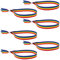 GOS Best Supplies 6 Armbänder aus Stoff, Regenbogen, mehrfarbig, Regenbogen-Flagge, LGTB, Gay Pride