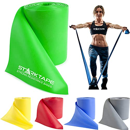 Starktape Resistance Bands Professional Rolle. Widerstandsbänder. Fitnessbänder Latexfreies elastisches. Perfekt für Heimtraining, Physiotherapie, Krafttraining, Yoga, Pilates