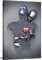 Wanddekoration für Schlafzimmer, gerahmt, romantisches Paar, Wohnzimmer, Leinwand, Wandkunst, Liebesherz, 3D-Metallskulptur-Effekt, schwarz und weiß, modern, abstrakt, Umarmung, Liebhaber, Gemälde,