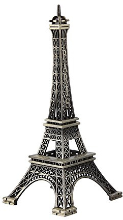 YUMILI Paris Tower Decor – Bronzefarbener Pariser Turm, Statue, Vintage-Legierung, Modell, Dekoration, Replik, Standhalter, Ornament für Souvenirs – 15 cm/25 cm(15cm)