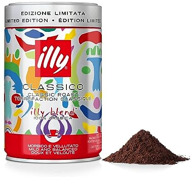 illy Caffè macinato per espresso Tostato CLASSICO, Pascale Marthine Tayou, 12 Barattoli da 250 grammi
