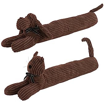 J-Line Boudin De Porte Chien/Chat Ligne Textile Marron Assortiment De 2 - 2 unités