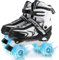 Einstellbare Kinder Rollschuhe für Jungen Mädchen Kinder Anfänger, 4 Größen Rollschuhe für Kleinkind kleine/große Kinder Kind mit Allen Rädern Light Up - Large