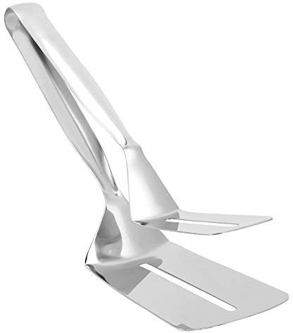 Steak-Klemme, Edelstahl, Steak-Clip, Spatel, Zange, Pizza-Klammer, Multifunktionale Grillzange in Lebensmittelqualität für Brot, Eier, Grill-Hamburger