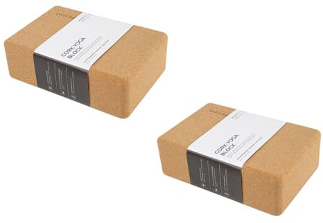 PERPETUAL Bloque de Yoga de Corcho (Pack de 2 Unidades Corcho)