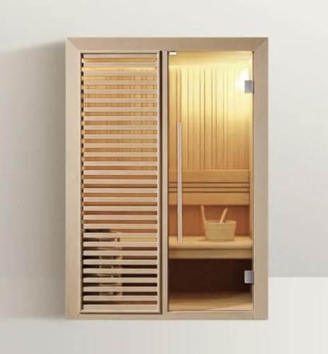- DOMUS MÖBEL - Finnische Sauna 150×105 cm oder 120×100 cm für 2-3 Personen mit LED-Leuchten und Bluetooth-Verbindung SN067 (120x100)