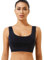 HANSILK Sport-BHs für Damen, nahtloser und bequemer Yoga-BH, abnehmbare Brustpolster, Design für Fitnessstudio-Training, Schwarz , XL