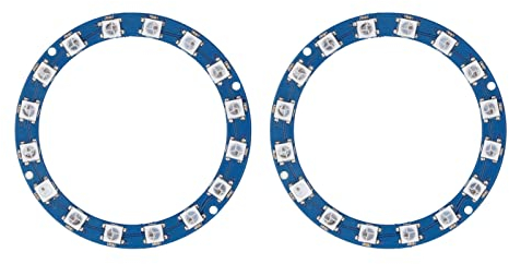 2 Unidades De LED RGB, Módulo LED RGB Inteligente A Todo Color De 16 Bits, Puerto Digital Destacado De 5 V, Placa LED RGB WS2812B 5050 Para Matriz De Tiras LED, Microcontroladores LED RGB En Tiempo