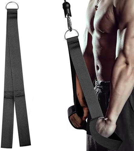 Trizepsseil, Seilzug Fitness FüR Push-Downs, Crunches, Facepulls, Latzugstange FüR Professionelles Fitnessstudio, Kabelzug Griffe Mit GrößErem Bewegungsbereich, Kabelbefestigung 1 Stück, Schwarz
