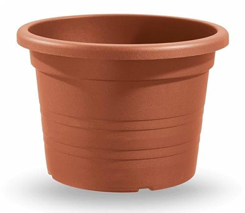 mille idee Vaso fioriera in plastica resistente da giardino 100 cm colore terracotta