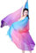 Tsffae Bauchtanz-Schleier Aus Echter Seide Für Damen, Seidenschal, Allmähliche Farben, Streamer, Bauchtanz-Schleier Zum Üben, Gesichtsschal, Wickeltuch