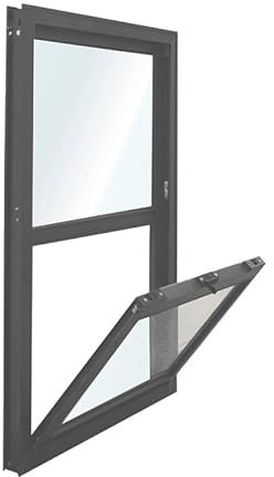 PFCDZDU Mobiles Schuppenfenster, Vertikalschiebe- Klarglas- Fensterläden Aluminiumlegierungs- Rahmen, Schallschutz- Schiebefenster Für Ersatz- Wohnungstrennwand(120x50CM)