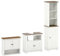 kleankin Conjunto de Baño Incluye 1 Mueble para Debajo del Lavabo 1 Armario Alto de Baño y 1 Armario de Pared para Baño Estilo Clásico Blanco