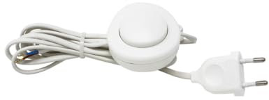 Conexión de pie Blanca con Interruptor, Ideal para controlar Dispositivos eléctricos de Forma cómoda.