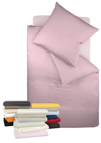 liebling Bettwäsche Interlock Jersey 155 x 220 cm, Farbe dunkelrosa, Bettbezug aus 100% Baumwolle, edler Glanz, waschbar 60 Grad, Ökotex 100