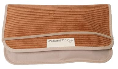ULLENBOOM Windeltasche für unterwegs, Cord Cognac, Made in EU - Wickeltasche für bis zu 3 Windeln, Feuchttücher & weiteres Zubehör, Ideal als Wickelorganiser für den Kinderwagen