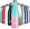 Mont-Clair Gourde isotherme - Bouteille isotherme sans BPA - Gourde inox 750ML, 24h froid & 12h chaud - Bouteille d'eau en acier - 750ml, Cyan et Rose