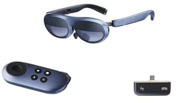 AR 3D Smart Glasses Micro OLED 215”Max Screen 50° FoV Viewing Compatible For Phones/compatible For Switch/compatible For PS5/compatible For Xbox/compatible For PC,VR All-in-One(With Station HUB)