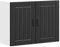 vidaXL Lucca Black Kitchen Wall Cabinet - Engineered Wood - Glass Doors - Modern Wall-Mounted Storage Cabinet 80x31x60cm