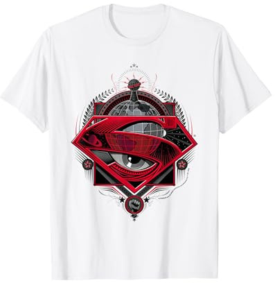 Daily Planet Globus mit Superman-Logo, Rot T-Shirt
