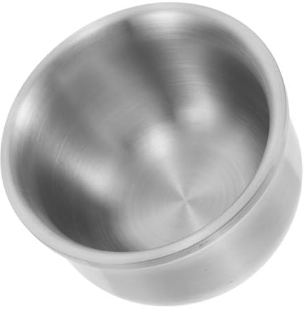 Beavorty Metallrasierseifenschale Aus Edelstahl Rasierschaumschale Für Herren Rasierzubehör Für Heimgebrauch Und Salon Pflegeleicht Und Tragbar