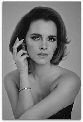 AKRHARWB Emma Watson Poster, Wandkunst, Vintage, elegantes Poster, dekoratives Gemälde für Wohnzimmer, Schlafzimmer, ästhetisches Poster, 30 x 45 cm, ungerahmter Stil