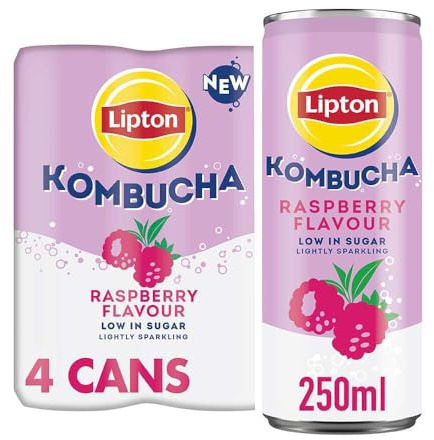 Lipton Kombucha Raspberry, 250ml, (Pack of 4)