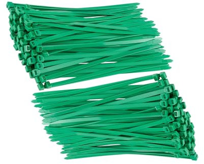 TERF® 100 Pcs Green Cable Ties 300mm (12'') X 4.8mm Premium Nylon Zip Ties Wraps Secure Self Locking Mechanism Plastic Tie for Home Office Garden Garage Workshop DIY Multi Use