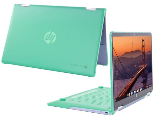 mCover Hard Case ONLY Compatible for 2024~2025 14 HP Chromebook x360 14B-CD0000 Series Laptop Computers (NOT Fitting Any Other HP Chromebook & Windows Notebook PC)- Green