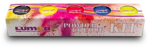 Dekozauber24 Lebensmittelfarbe Pulver Set, 5 Basisfarben, je 2g, fettlöslich, vegan, zum Durchfärben von Buttercreme, Schokolade und Ganache oder als Pulver für Fondant und Marzipan