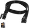PCIE Power Cable 8 Pin for Corsair Modular PSU, 8 Pin to 6+2 Pin PCIE Connector for Thermaltake ARESGAME PSUs, Male to Male GPU Connector Compatible with GTX RTX RX Series Graphics Cards, 65cm (Black)