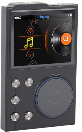 Lettore MP3 Hifi con Bluetooth 5.3, DSD DAC FLAC, Lettore Musicale Ad Alta Risoluzione Portatile con Memoria Interna da 16 GB, Supporto Fino a 256 GB