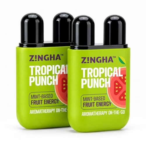 Z!NGHA Natural Aromatherapy Dual Nasal Inhaler Stick – Uplifting Essential Oil Blend for Refreshing Scents & Daily Clarity | Portable, Travel-Friendly Nasal Stick for Aromatic Enjoyment