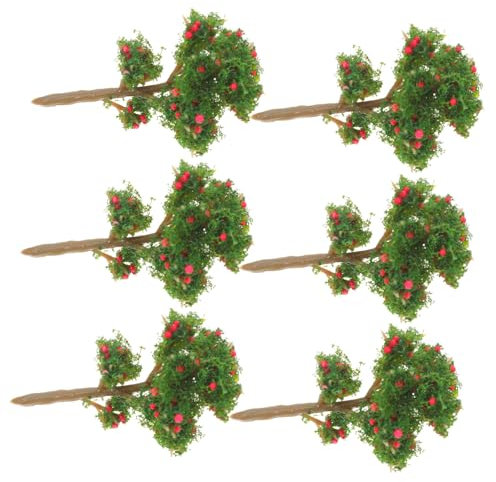 JUMPLAWN 6stücke Simulations-apfelbaummodelle Für DIY-mikrolandschaften Realistische Künstliche Apfelbäume Für Inneneinrichtung Miniatur-kunstbäume Für Sandtisch-szenendekoration