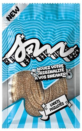 Générique Lacets Pailletés SELL4ME Or Rose - 120cm / Lacet Brillant Mode pour Sneakers, Baskets/Lacets Scintillants, Finition Premium pour Jordan, Nike, Adidas, Converse