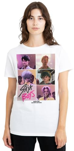 Kpop Demon Hunters Women's K-pop Demon Hunters - Saja Boys Era Grid Ladies T Shirt T-Shirt