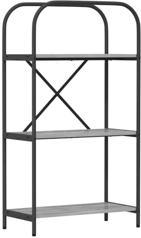 vidaXL Modern Floor Standing Bookcase - Shelves for Living Room, Wooden Furniture, Rectangular Shelf for Decoration and Organization of Books in the Home Library